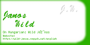 janos wild business card